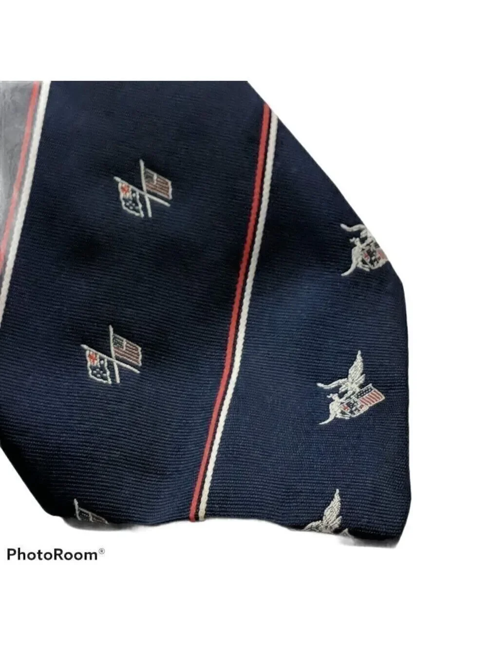 Tee Dee Blue American Flag Eagle Striped Patriotic